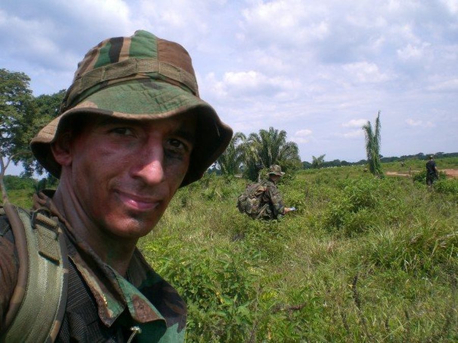 Callon Nichols, Valor Vitals co-founder, in the field during his Marine Corps service